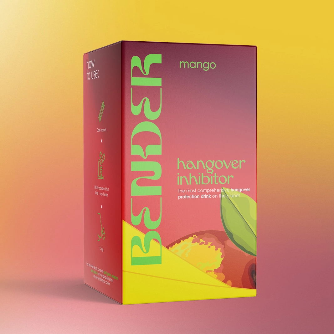 hangover prevention electrolytes, Bender blue raspberry flavor